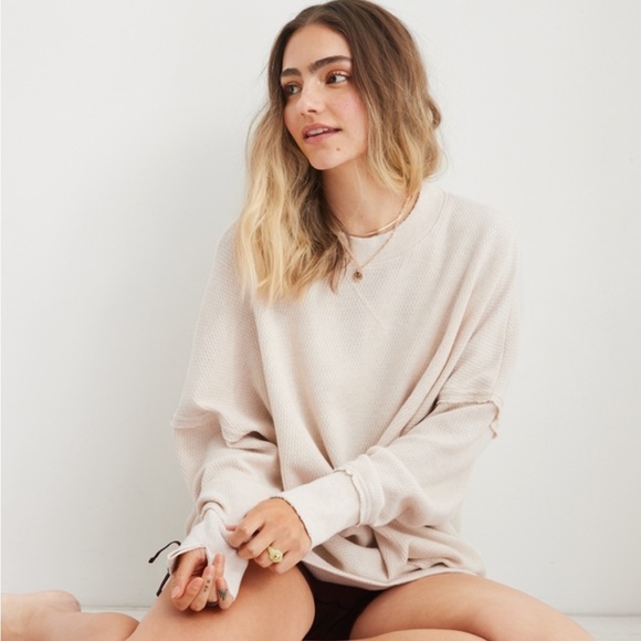 ISO: aerie the happiest oversized textured crewneck - Picture 3 of 3